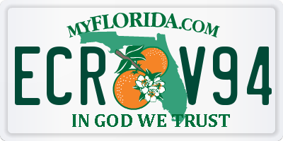 FL license plate ECRV94