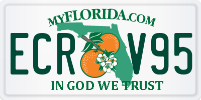 FL license plate ECRV95