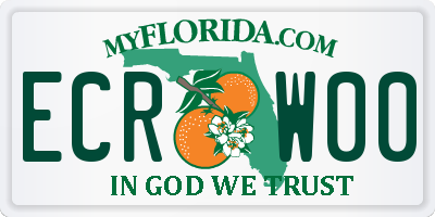 FL license plate ECRW00