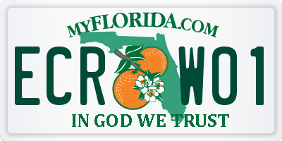 FL license plate ECRW01