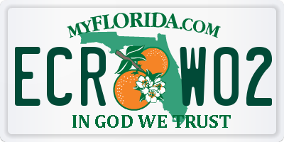 FL license plate ECRW02