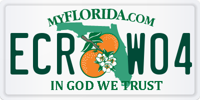 FL license plate ECRW04
