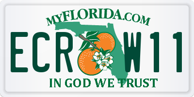 FL license plate ECRW11