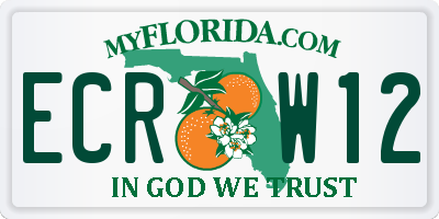 FL license plate ECRW12