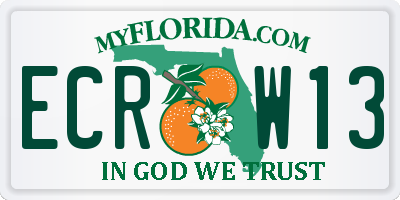 FL license plate ECRW13