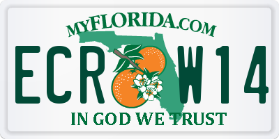 FL license plate ECRW14