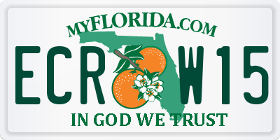 FL license plate ECRW15