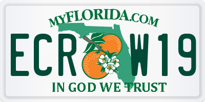 FL license plate ECRW19