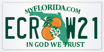 FL license plate ECRW21