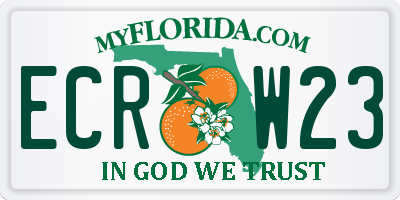 FL license plate ECRW23