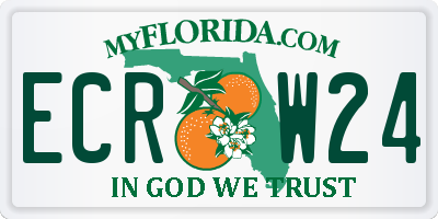 FL license plate ECRW24