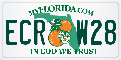 FL license plate ECRW28