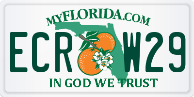 FL license plate ECRW29