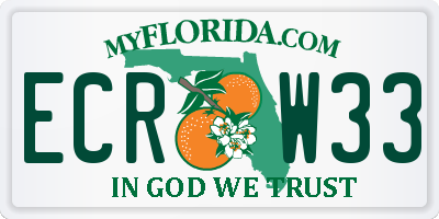 FL license plate ECRW33