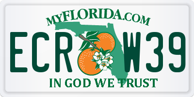 FL license plate ECRW39