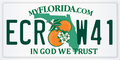FL license plate ECRW41