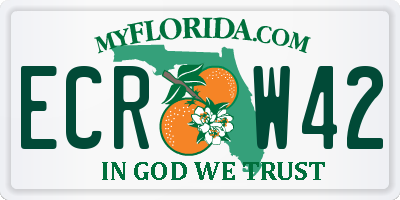 FL license plate ECRW42