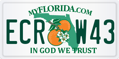FL license plate ECRW43