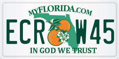 FL license plate ECRW45