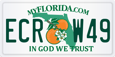 FL license plate ECRW49