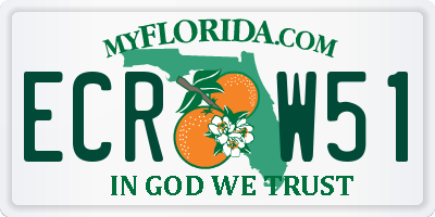 FL license plate ECRW51
