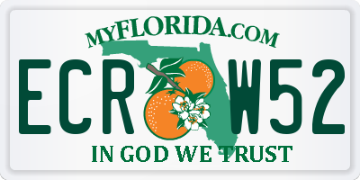FL license plate ECRW52