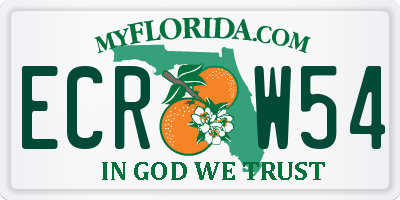 FL license plate ECRW54