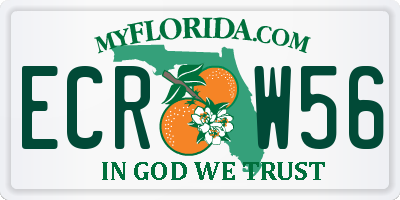 FL license plate ECRW56