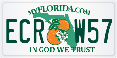 FL license plate ECRW57