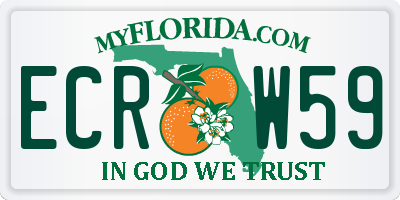 FL license plate ECRW59