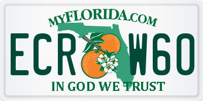 FL license plate ECRW60
