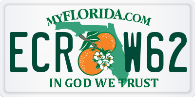 FL license plate ECRW62