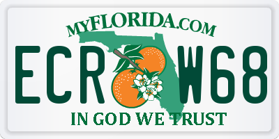 FL license plate ECRW68