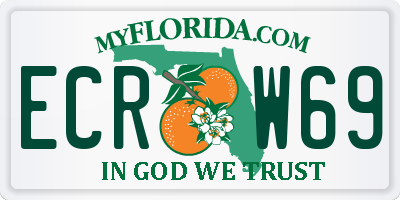 FL license plate ECRW69