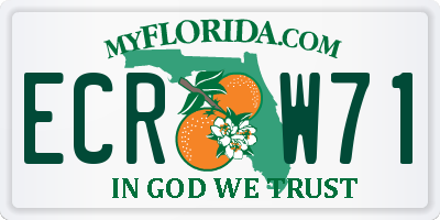 FL license plate ECRW71