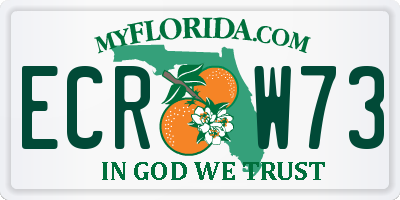 FL license plate ECRW73