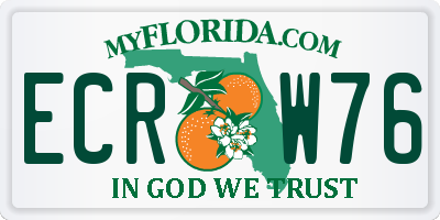 FL license plate ECRW76