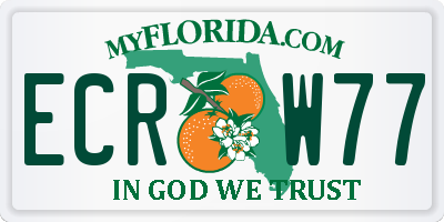 FL license plate ECRW77