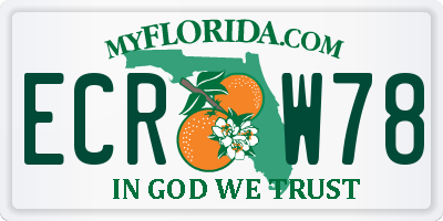FL license plate ECRW78