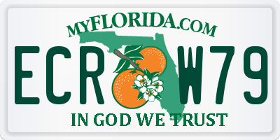 FL license plate ECRW79