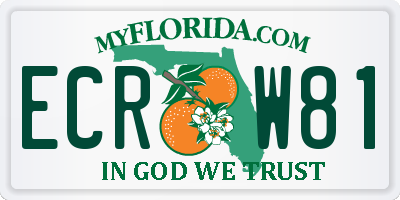 FL license plate ECRW81