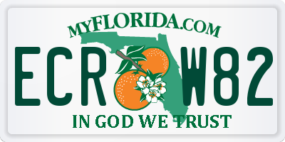 FL license plate ECRW82