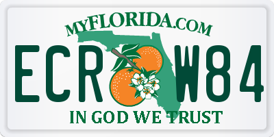 FL license plate ECRW84
