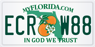 FL license plate ECRW88