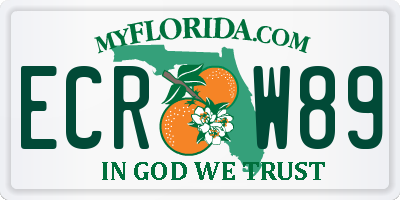 FL license plate ECRW89