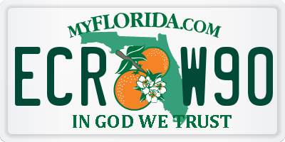 FL license plate ECRW90