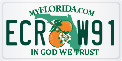 FL license plate ECRW91