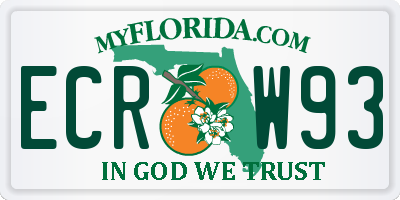 FL license plate ECRW93