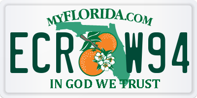FL license plate ECRW94