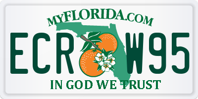 FL license plate ECRW95